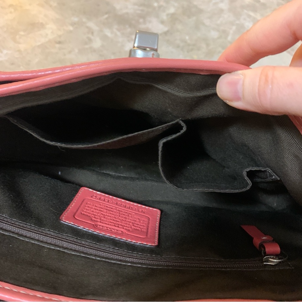 Coach Hamilton Convertible Bag Salmon Nantucket Red Pink F13957 Shoulder Satchel - Picture 12 of 16